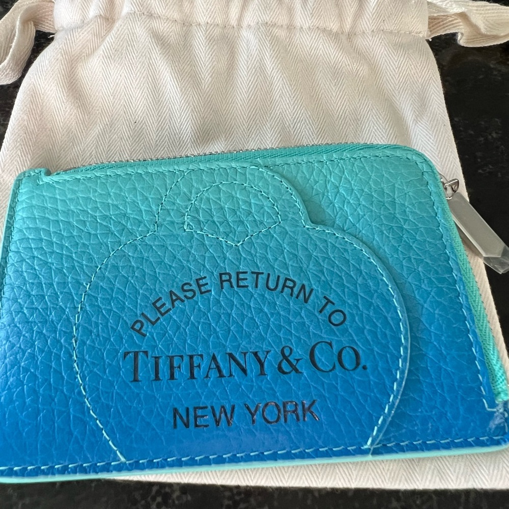 NEW Tiffany & Co. Ombree Blue Pouch with dust bag.